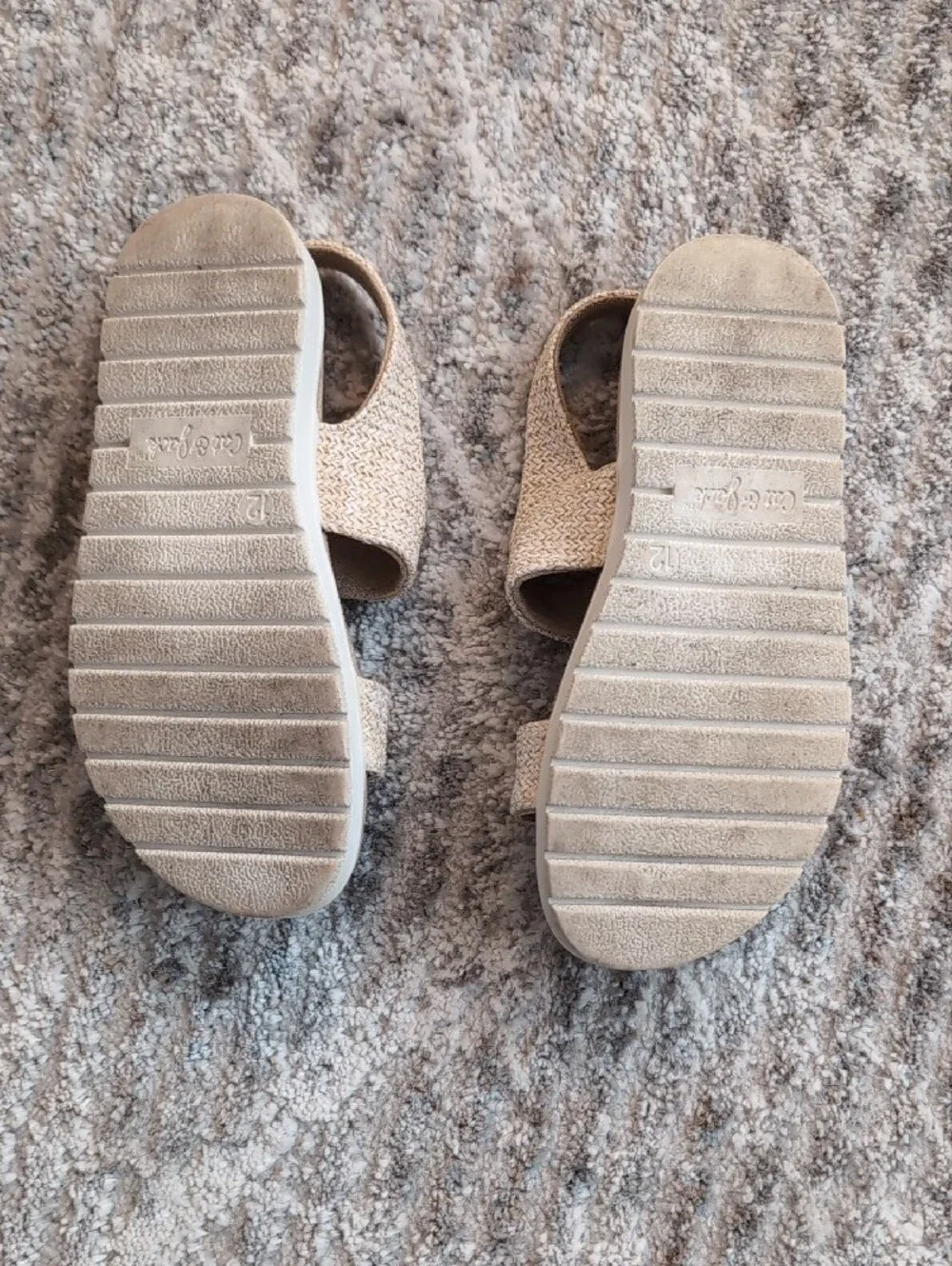 Toddler Girls Size 12 - Cat & Jack Pearl-Buckle Woven Sandal in Light Beige